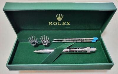 Rolex ballpoint pen cufflink set novelty items Rare new 